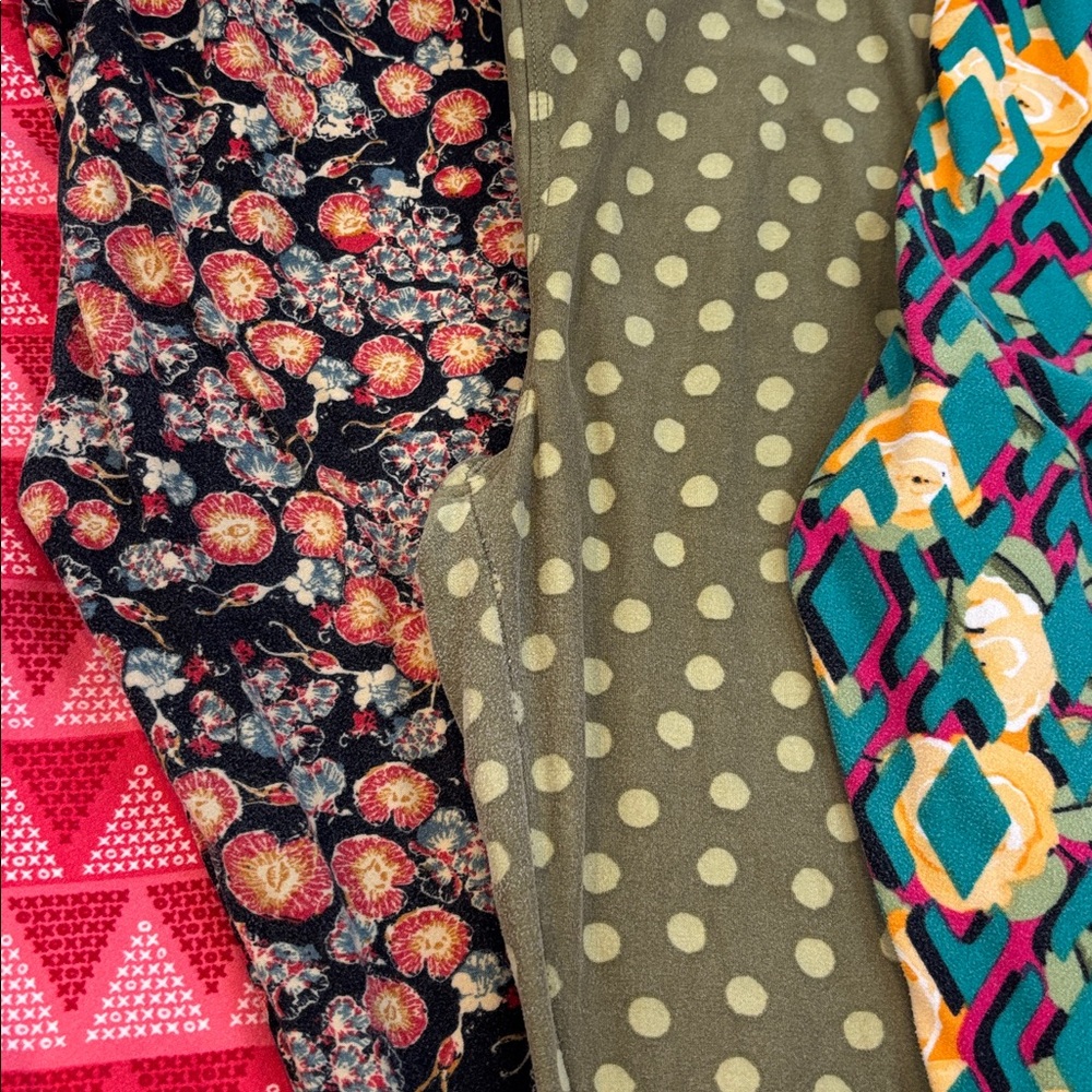 LulaRoe Leggings Six Pairs One Size - Picture 3 of 6